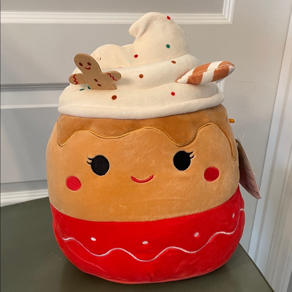 🎄 GINGER ☕️ RARE Tag Gingerbread Latte Original Squishmallow by Kelly Toy